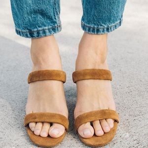 Soludos Inés heels, brown suede size 8.5 but fits like a 7.5